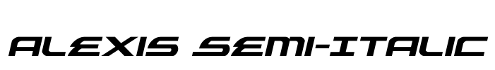 Alexis Semi-Italic Font Image