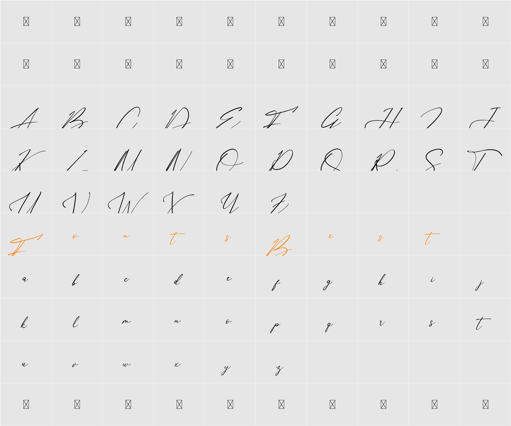 Anthoni Signature Character Map