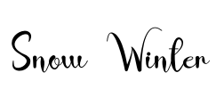 Snow Winter Font Image