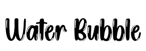 Water Bubble Font Image
