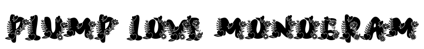 Plump Love Monogram Font Image