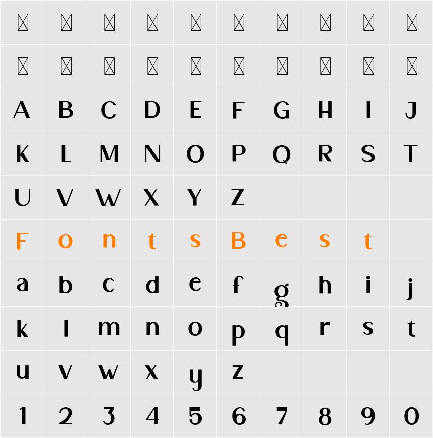 Holly Groove Three Character Map