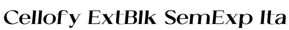 Cellofy ExtBlk SemExp Ita Font Image