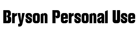 Bryson Personal Use Font Image