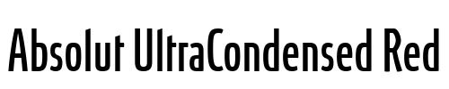 Absolut UltraCondensed Red Font Image