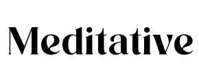 Meditative Font Image
