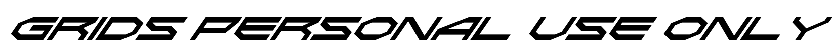 Grids Personal Use Only Font Image