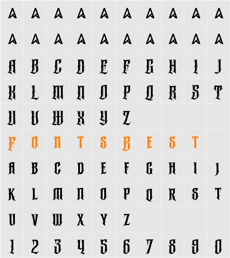 Riseria Character Map
