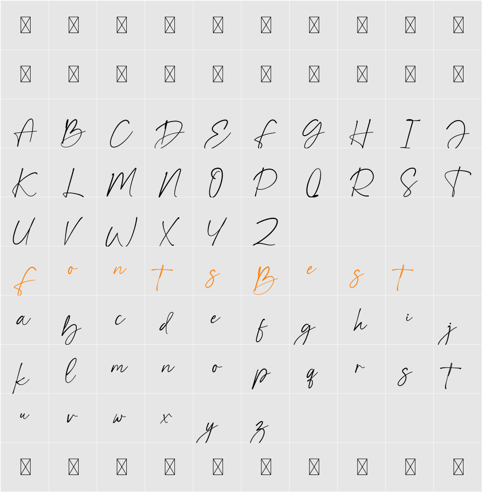 Easy-free Character Map