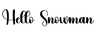 Hello Snowman Font Image