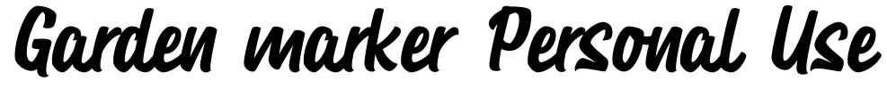 Garden marker Personal Use Font Image