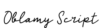 Oblamy Script Font Image