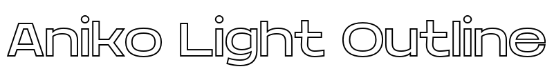 Aniko Light Outline Font Image