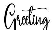 Greeting Font Image