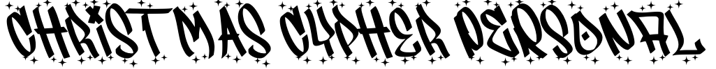 Christmas Cypher PERSONAL Font Image