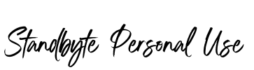 Standbyte Personal Use Font Image