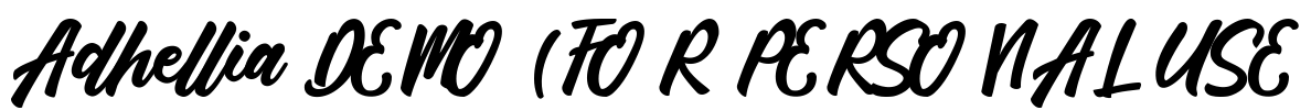 Adhellia DEMO (FOR PERSONAL USE Font Image