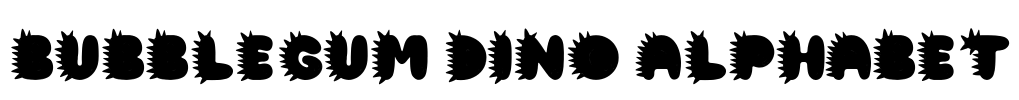 BubbleGum Dino Alphabet Font Image