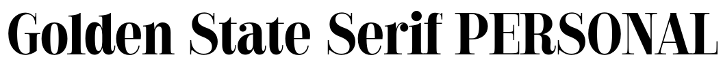 Golden State Serif PERSONAL Font Image