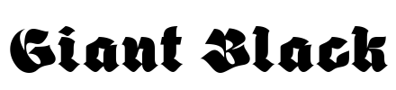 Giant Black Font Image