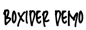 Boxider Demo Font Image
