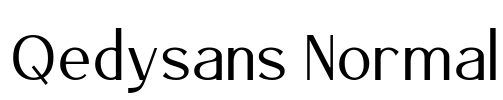 Qedysans Normal Font Image