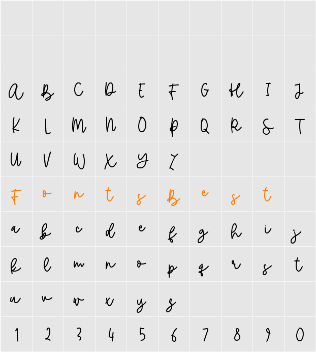 Sunset Heart Character Map