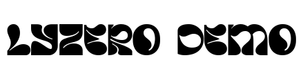 Lyzero DEMO Font Image