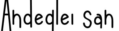 Andeglei san Font Image