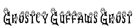 Ghostly Guffaws Ghost Font Image