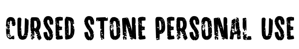Cursed Stone Personal Use Font Image