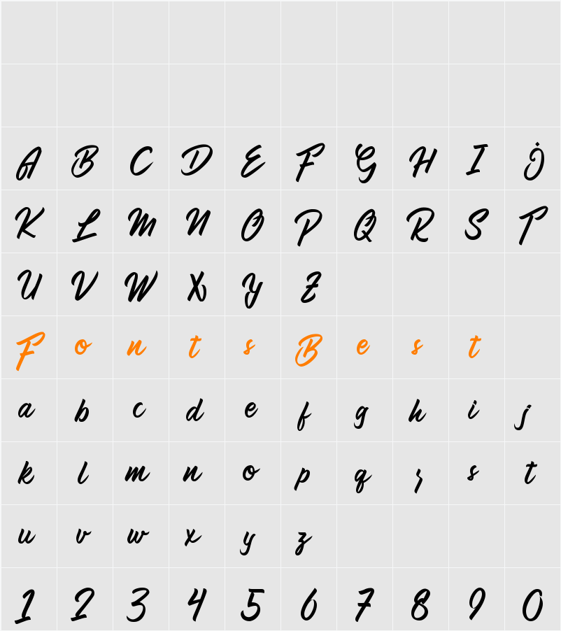 Anderik Character Map