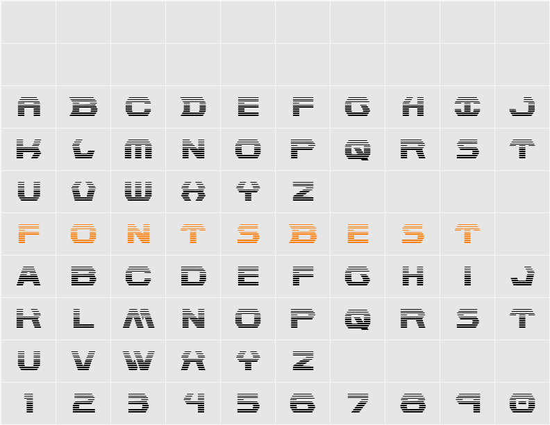 New Cyborg Gradient Character Map
