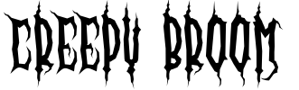 Creepy Broom Font Image