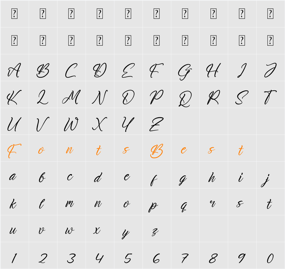 Martinez Gauttaro Character Map