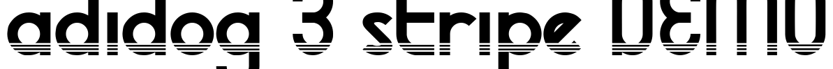 adidog 3 stripe DEMO Font Image