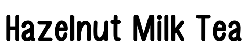 Hazelnut Milk Tea Font Image