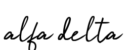 alfa delta Font Image