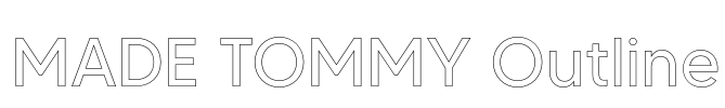 MADE TOMMY Outline Font Image