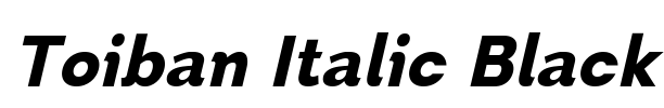 Toiban Italic Black