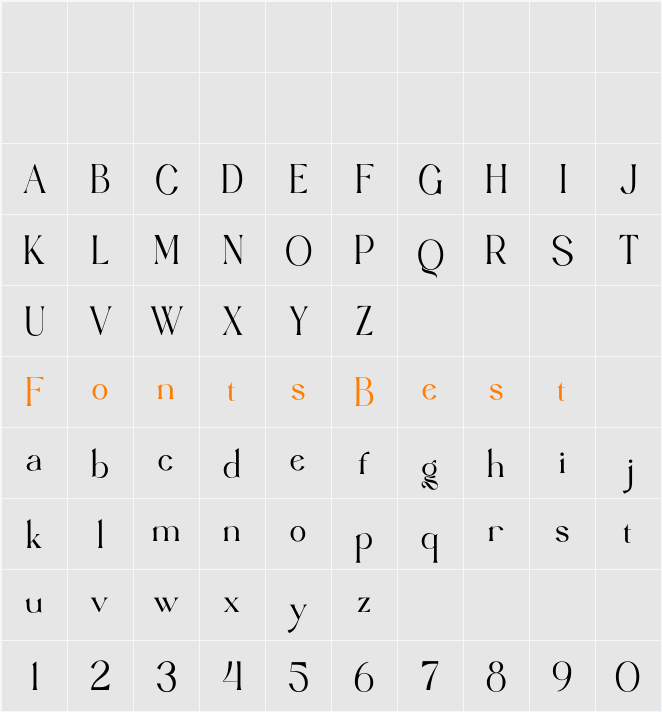 Angrela Display Character Map