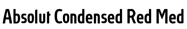 Absolut Condensed Red Med Font Image