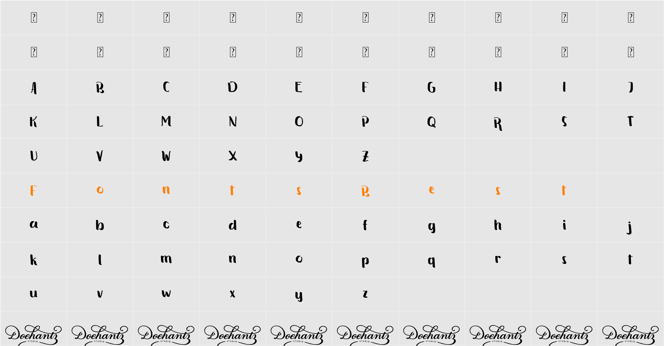 Natural Handwritten Character Map
