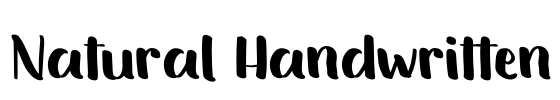 Natural Handwritten Font Image
