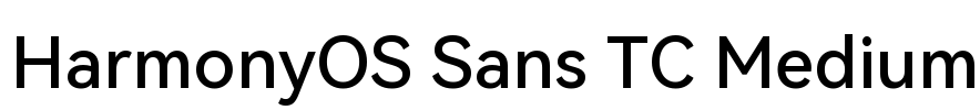 HarmonyOS Sans TC Medium Font Image