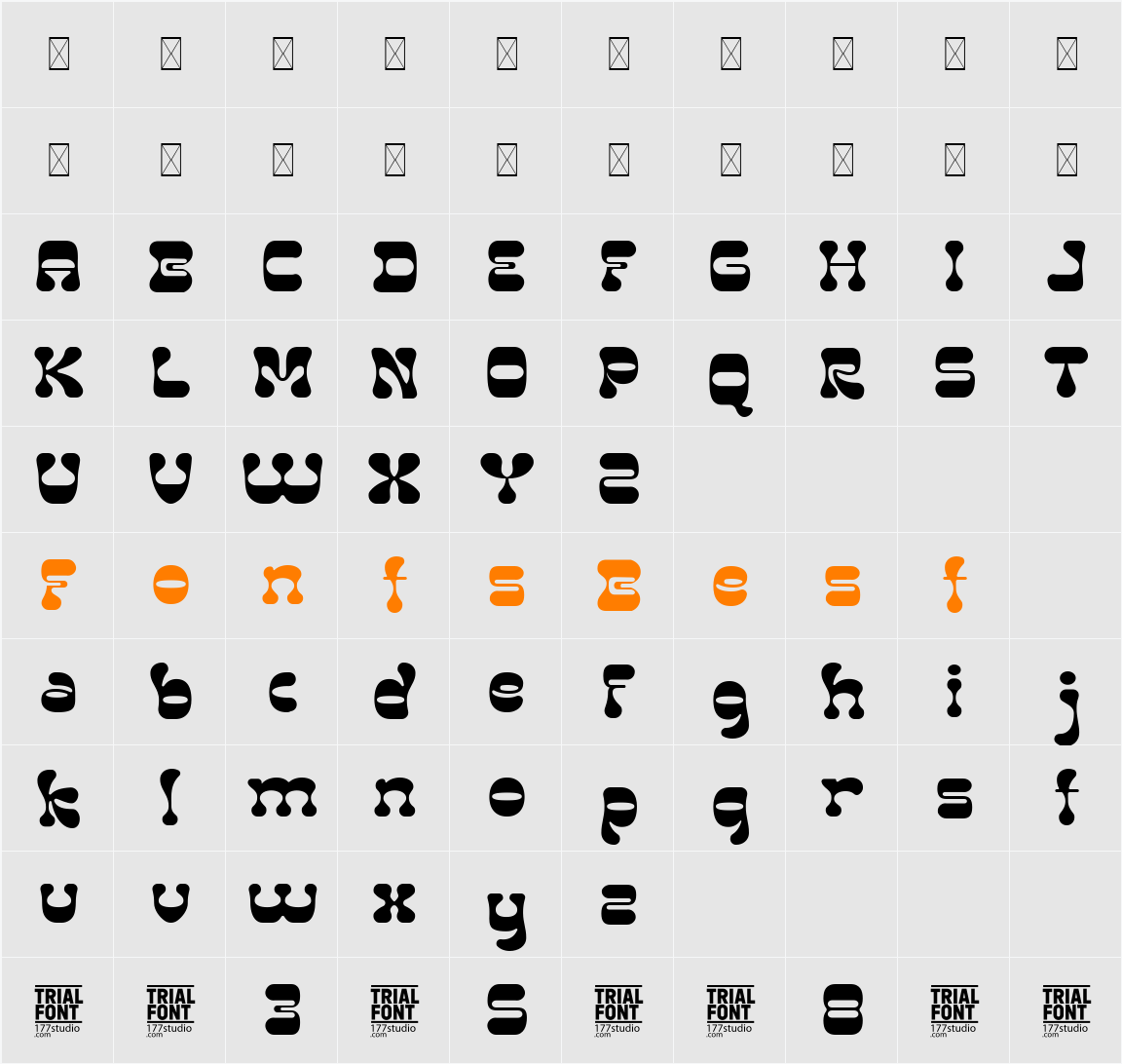 LYMANTRIA Demo Character Map