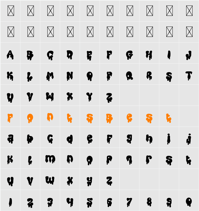 Cold Snowflake Eleven Character Map