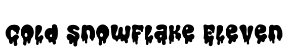 Cold Snowflake Eleven Font Image