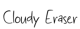 Cloudy Eraser Font Image