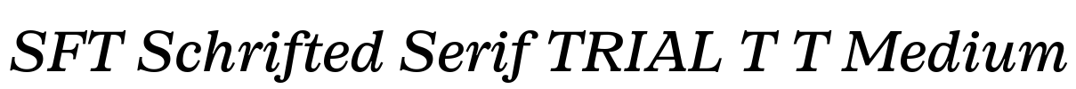 SFT Schrifted Serif TRIAL T T Medium Font Image